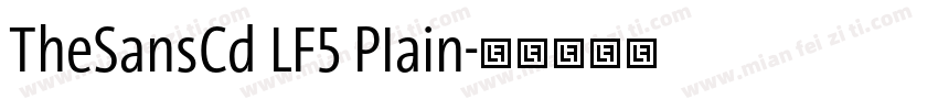 TheSansCd LF5 PIain字体转换